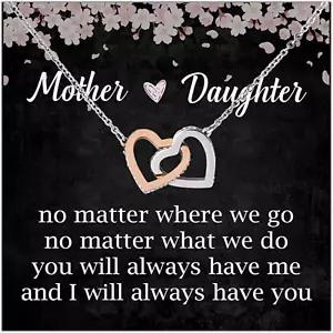 Mother & Daughter Necklace - Daughter Jewelry Gifts for Birthdays & Christmas - Picture 1 of 5