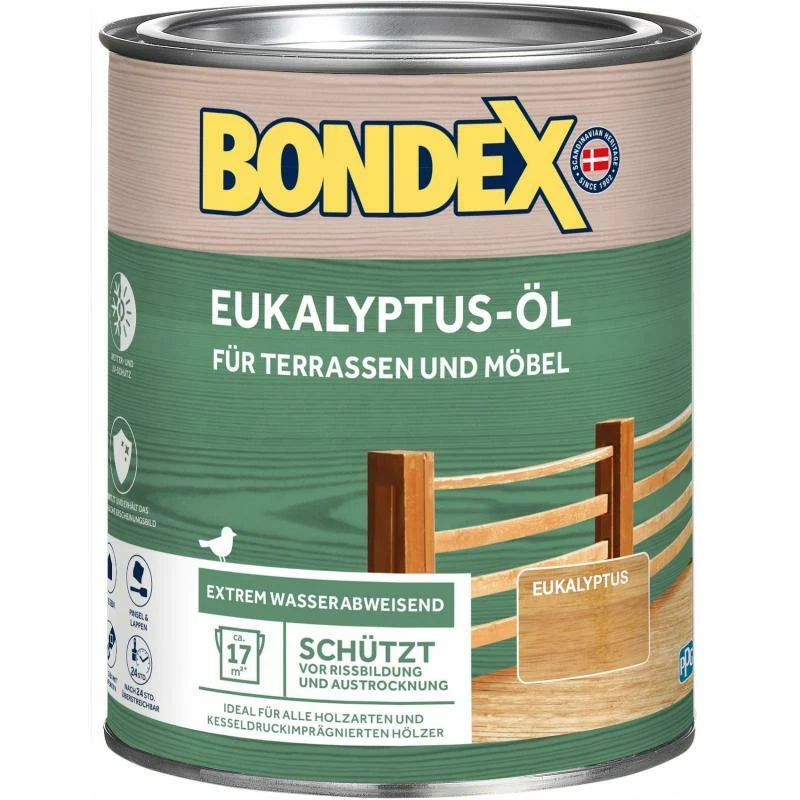 Bondex Eukalyptus-öl 750ml Eukalyptus Holzöl Holzschutz Holzpflege