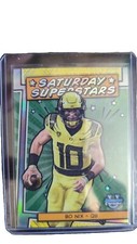 Bo Nix 2023 Bowman Chrome University Saturday Superstars SP RC Card #SS-9 