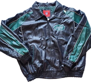 Vintage New York Jets NFL Echtleder Jacke XXL - Herren - Bild 1 von 13
