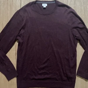 Old Navy Mens Sweater Extra Large Wine Purple Pullover V-Neck Jumper Casual - Picture 1 of 6