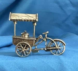 Vintage Miniature Tricycle Vending Cart 800 Silver 28.0 Grams - Picture 1 of 5