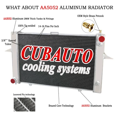 2 Row Aluminium Radiator For 1998-2004 01 2004 Volvo C70 V70 S70 2.3L 2.4L L5 - Image 1 of 4