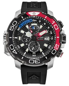 Autentico Orologio Citizen Eco-Drive Uomo Promaster Aqualand Rosso Nero BJ2167-03E - Foto 1 di 3