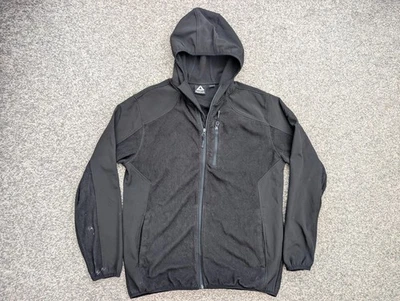 Reebok Hoodie Mens Large Black Softshell Fleece Outdoor Gym Walking Hiking Coat - Image 1 of 4