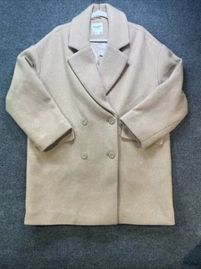 Abrigo para mujer ABERCROMBIE and FITCH mediano pequeño forrado botón tostado longitud media - Imagen 1 de 13