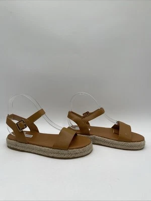 Sandalias alpargata de cuero marrón Saks Fifth Avenue para mujer Liz talla 7,5 M/37,5 Foto 1 de 4