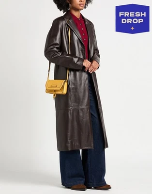 Bolso Bandolera The Bridge Cuero Amarillo Correa Desmontable Hecho en Italia PVP€288 Foto 1 de 4