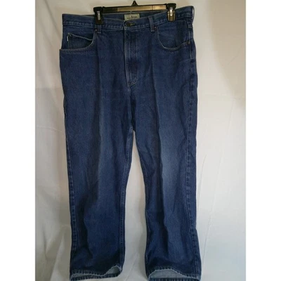 LL Bean Relaxed Fit Jeans Mens 38x30 Blue Denim Cotton Classic - Image 1 of 4