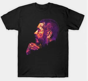 T-shirt Post Malone adulto small-3XL XXXL nera fan art - Foto 1 di 2