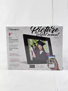 Aluratek 9" WiFi Touchscreen IPS LCD Display Digital Photo Frame. SEALED - Picture 1 of 5
