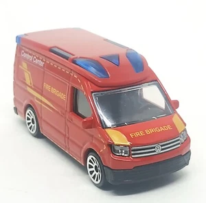 Majorette Volkswagen Crafter Fire Brigade Red 1/64 (3") no Package - Picture 1 of 7