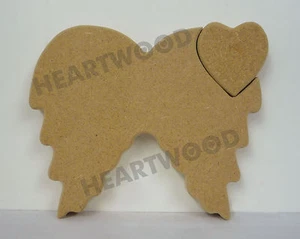 ANGEL WING SHAPE WITH HEART CUT OUT IN MDF (130mm x 18mm thick)/DECORATION - Picture 1 of 1