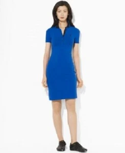 Lauren Ralph lauren, Women's Bainbridge Short-Sleeve style Dress, Blue, SM - Picture 1 of 14
