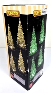 Lemax Christmas Crystal Color Changing Lighted Trees Set of 4 In Box - Picture 1 of 10