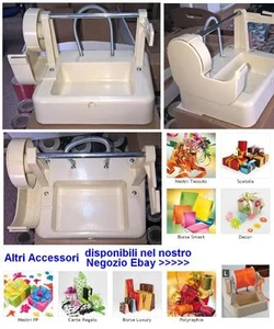 DISPENSER Cm.19x16 PORTANASTRO ADESIVO LEGATURA RASO ORGANZA VANO e LAMA TAGLIO - Picture 1 of 1