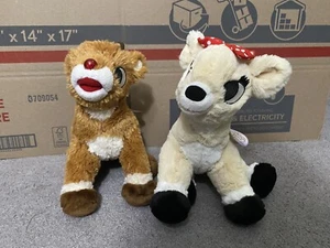 Commonwealth Rudolph The Red Nosed Reindeer Plush Lot Of 2 10” 2006 W Tags - Picture 1 of 4