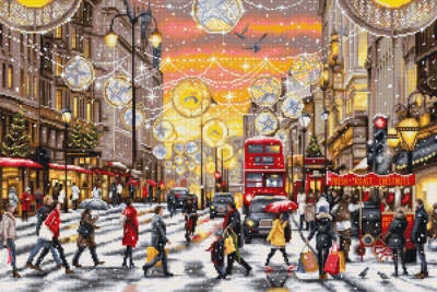 Christmas Shopping BU5007L Luca-S Counted Cross-Stitch Kit