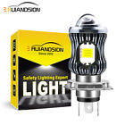 2PCS H4 COB+3570 LED DRL Light Kit Light 10-80V Hi/Lo Beam Bulbs 3500LM 12W