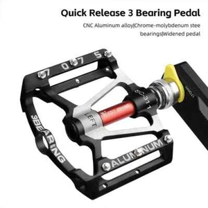 WEST BIKING Mountain Bike Bicycle Pedals Quick Release 3 Sealed Bearings 9/16" - Picture 1 of 16