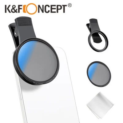 K&F Concept Phone Lens Filter 52mm Thread Clip CPL Circular Polarizing Polarizer - Image 1 of 4