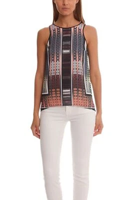 Blusa Top Clover Canyon Donegal Espalda Abierta Sin Mangas Estampado Geométrico S Foto 1 de 4