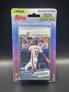 2020 Topps Series One Blister w/ GREEN Decades' Best Darryl Strawberry & 3 Packs