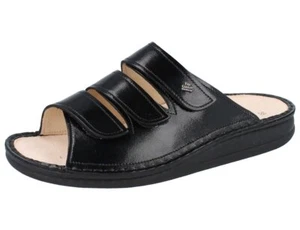 FINN COMFORT Korfu Pantolette Damen schwarz Knautschlack Leder - Bild 1 von 1