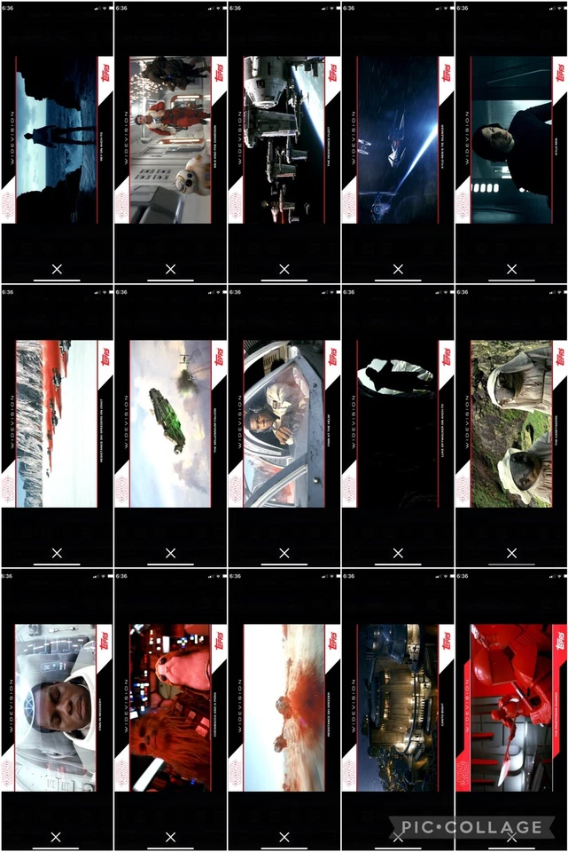 Topps Star Wars Digital Card Trader 15 Card TLJ Widevision Insert Set - Image 1 of 1