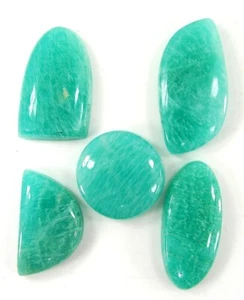 138,65 Ct Natur Amazonit Lose 22-32 mm Edelstein Kabine 5 Stck. Lot Stein - 1781 - Bild 1 von 2