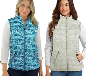 Showerproof Gilet Sleeveless Bodywarmer Quilted Coat Zipped Pockets Ladies - Picture 1 of 13