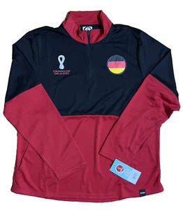 NUEVO Outerstuff Copa Mundial de la FIFA 2022 Oficial 1/4 Cremallera Top Chaqueta de Pista Alemania XL - Imagen 1 de 5