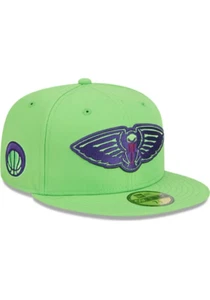 New Orleans Pelicans Hat Green City Edition New Era 59Fifty Fitted Size 7 5/8 - Picture 1 of 7