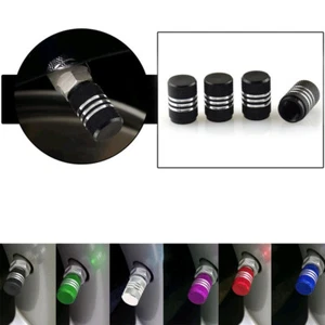 4x Aluminium Car SUV Tyre Valve Stems Air Dust Cover Screw Cap Wheel Accessories - Picture 1 of 19