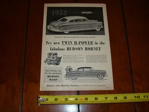 1952 HUDSON HORNET ORIGINAL AD - Imagen 1 de 12