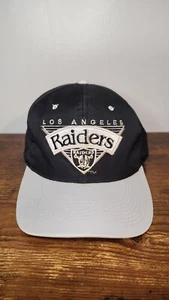 Vintage 90s Oakland LA Vegas Raiders Logo Athletic Logo 7 Snapback Hat Cap - Picture 1 of 8