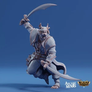 Tabaxi Fighter Pose 2 | Arcane Minis | D&D Miniature - Picture 1 of 5