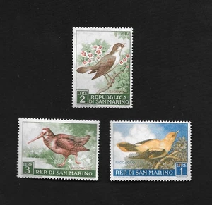 3 1960 Scott # 446-448 San Marino Bird Stamps MNH - Picture 1 of 1