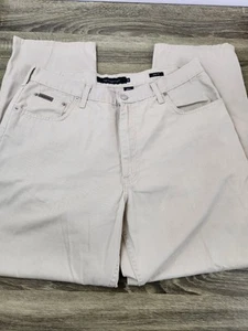 Calvin Klein Jeans Men's 36x30 Beige Easy Fit Straight Leg Preppy  - Picture 1 of 8