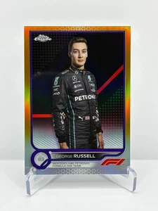 Topps 2022 cromo Fórmula 1 F1 George Russell #17 oro púrpura retrato refractor - Imagen 1 de 2