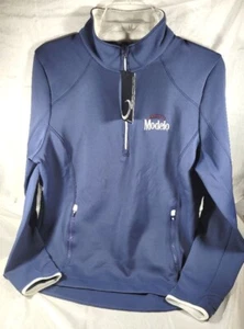 Zero Restriction Women's Sofia 1/4 Zip Pullover Embroidered Cerveza Modelo - L - Picture 1 of 4