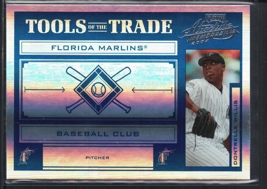 DONTRELLE WILLIS 2004 ABSOLUTE #44 TOOLS TRADE BLUE SPECTRUM MARLINS SP #048/125 - Image 1 of 1