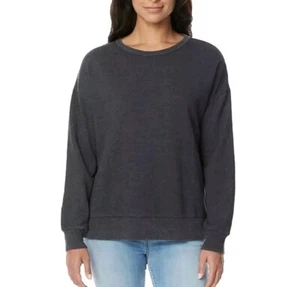 New Buffalo Women’s Gray French Terry Sweatshirt Pullover Cotton NWT - Picture 1 of 8