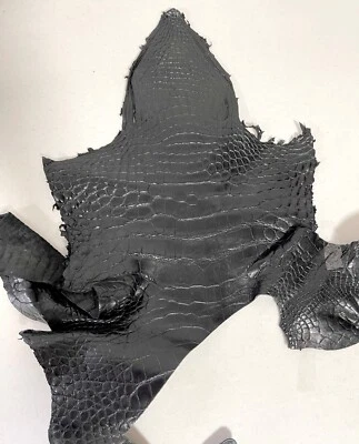 American Alligator Hide Black Matte Head Real Genuine Gator 120H-M2 - Image 1 of 4