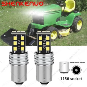 1156 White LED Headlight Bulbs For Riding Lawn Tractor/Riding Lawn Mower/Snow - Picture 1 of 12