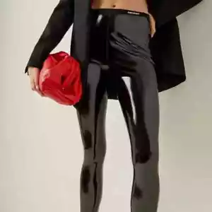 RED Valentino Red Vinyl Leggings - Schwarz - Größe M - Bild 1 von 8