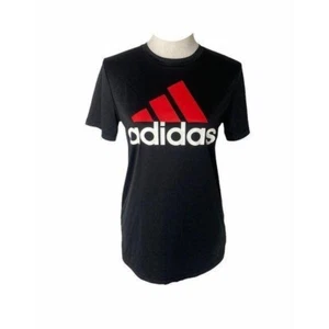 Boy's Large Shirt Adidas Black and Red Big Logo Short Sleeve Crewneck - Picture 1 of 5
