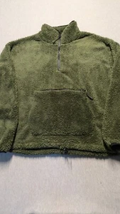 No Boundaries Fleece 1/4 Zip Pullover Green Green Girls Size XL (15-17) - Picture 1 of 7