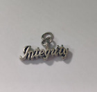 Silver Tone Integrity Charm For Necklace Chain Or Bracelet