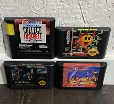 Sega Genesis Lot (4): Aladdin, Ms PAC Man, T2 Arcade Game, College Football